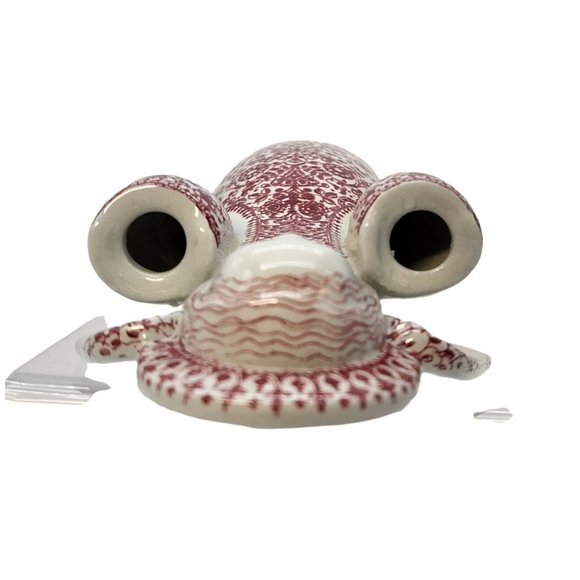 Vintage Danish Nymolle by Jacob E Bang Angel Candle Holder Red White Denmark - Picture 6 of 7